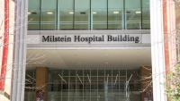 Entrance to the Milestein Hospital Building in Washington Heights, NY