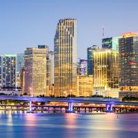 Skyline view of Miami, Florida.